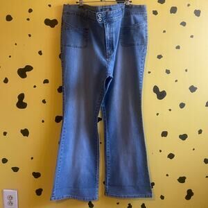 Angels Flare Plus Size Jeans Size 24 High Rise Stretch Denim Y2k Streetwear